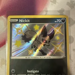 Nickit SV081/SV122 Shining Fates Shiny Vault Holo Rare Pokemon 2021 NM - Image 2