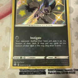Nickit SV081/SV122 Shining Fates Shiny Vault Holo Rare Pokemon 2021 NM - Image 3