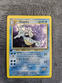 POKEMON TCG 1ST EDITION KINGDRA 8/111 ☆ HOLO RARE NEO GENESIS W SWIRL 🌀 NM - Image 1