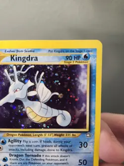 POKEMON TCG 1ST EDITION KINGDRA 8/111 ☆ HOLO RARE NEO GENESIS W SWIRL 🌀 NM - Image 3