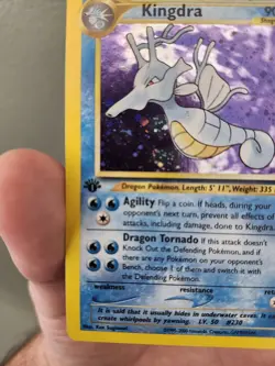 POKEMON TCG 1ST EDITION KINGDRA 8/111 ☆ HOLO RARE NEO GENESIS W SWIRL 🌀 NM - Image 5