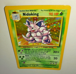 Pokemon TCG - Nidoking 11/102 Rare Holo - Base Set Unlimited - MP/HP - WOTC 1999 - Image 2