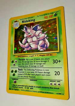 Pokemon TCG - Nidoking 11/102 Rare Holo - Base Set Unlimited - MP/HP - WOTC 1999 - Image 4
