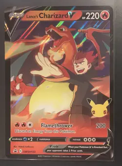 Lance's Charizard V SWSH133 Jumbo Pokemon Pokemon TCG Celebrations Promo BIG - Image 1