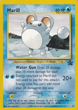 Pokemon Marill Black Star Promo #29 ( Played ) PWE - Image 1