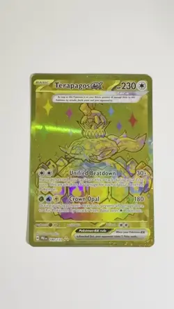 Terapagos ex 180/131 Hyper Rare SV: Prismatic Evolutions Gold Holo Pokemon TCG - Image 2