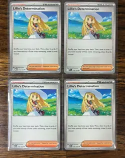 Lillie’s Determination 4X Playset Pokemon TCG Mega Evolution ME01 119/132 - Image 1