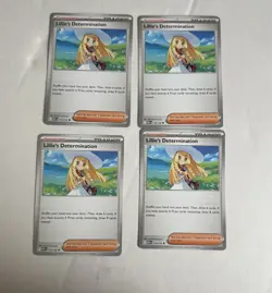 4x Lillie's Determination 119/132 - English Mega Evolution - Pokemon TCG PLAYSET - Image 1