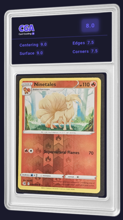 Fusion Strike Reverse Holo Ninetales 030/264 Pokemon TCG - CGA 8.0 Digital Grade - Image 1