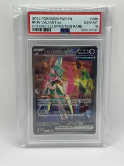 Iron Valiant EX Paradox Rift 249/182 Special Illustration Rare Pokemon- PSA 10 - Image 1