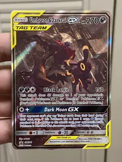 Pokemon TCG Umbreon Darkrai GX SM241 Tag Team Black Star Promo Holo - Image 1