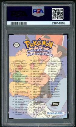 PSA 8 Topps Pokemon Movie Edition Checklist 1999 Black Logo🔥 - Image 2