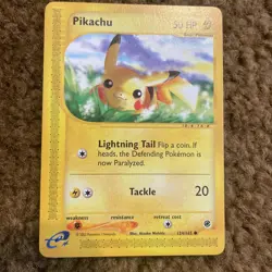 Pokemon TCG - Pikachu 124/165 - Common - Non-Holo - Expedition - Image 1