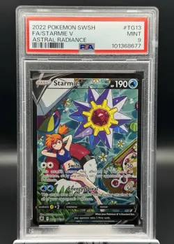 2022 Pokemon TCG Starmie V Full Art TG13 PSA9 Astral Radiance - Image 1