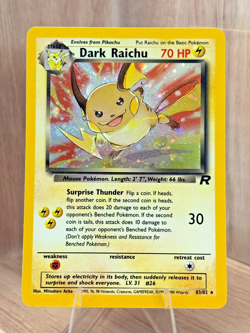 Pokemon - Dark Raichu [1999-2000 Wizards] #83/82 Holo Rare (NM-MT) - Team Rocket - Image 1