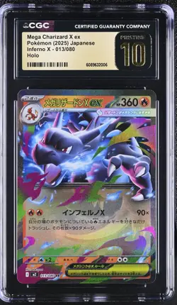Pokemon Mega Charizard X ex #013/080 Japanese Inferno X CGC 10 Gem Mint 9c - Image 1