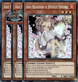 Yugioh 3x Ash Blossom & Joyous Spring Alt RA04-EN025 Collector's Rare 1st Ed NM - Image 1