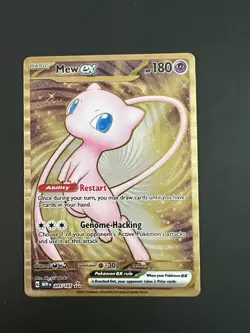 2023 Pokemon 151 Metal Card Promo Mew EX 205/165 Near Mint - Image 1