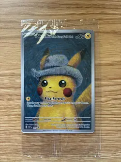 Pokemon Pikachu with Grey Felt Hat SVP 085 Van Gogh Promo Card - Sealed - Image 1