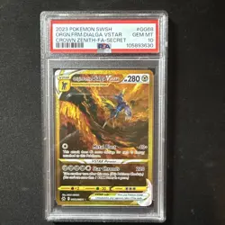 PSA 10 Origin Forme Dialga VSTAR GG68 Crown Zenith Pokemon Card Secret GEM MINT - Image 1
