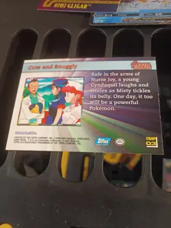 TOPPS POKEMON JOHTO CUTE AND SNUGGLY Foil HoloSCREEN SNAP #3 CARD Blue Label - Image 5