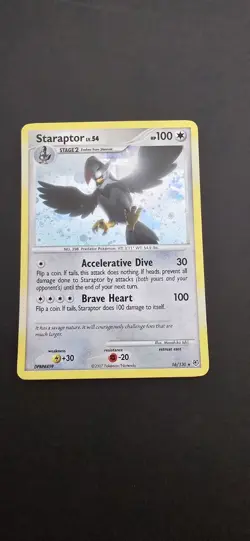 Pokemon Staraptor Holo Card 16/130 Diamond and Pearl - Image 1