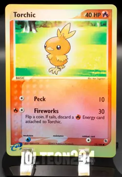 Pokemon TCG Card - Torchic 73/109 Ruby and Sapphire Reverse Holo Common Vintage - Image 1