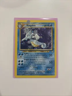 RARE Vintage Pokemon TCG Kingdra 8/111 Holo Unlimited Rare Neo Genesis Card LP - Image 1