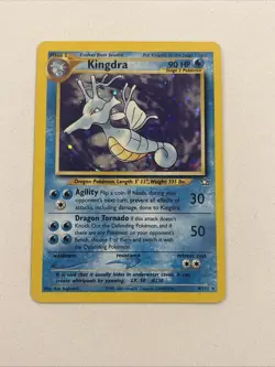 RARE Vintage Pokemon TCG Kingdra 8/111 Holo Unlimited Rare Neo Genesis Card LP - Image 3