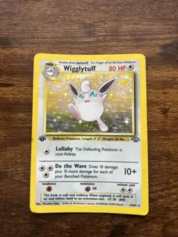 Pokemon TCG Wigglytuff Jungle 1st Edition Holo Rare Card 16/64 - Image 1