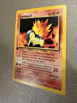 Pokemon Neo Genesis First Edition Cyndaquil Card 56/111 - Image 5