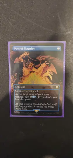 Pact of Negation Borderless Foil Magic: The Gathering LOTR #523 Pack Fresh - Image 1