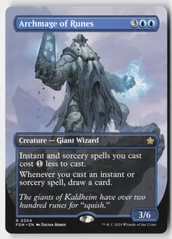 MTG - Archmage of Runes (Borderless) R Foundations 304 LP-NM - Image 1