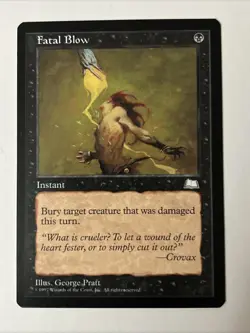 Signed ARTIST PROOF Fatal Blow Illus George Pratt MTG - Image 1