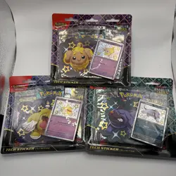 Pokemon SV4.5 Paldean Fates Tech Sticker Collection SET of 3 (1 of each) SEALED! - Image 1
