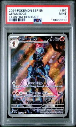 2024 POKEMON SSP EN-SURGING SPARKS ILLUSTRATION RARE #197 CERULEDGE PSA 9 - Image 1