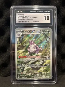 2023 Pokemon Nidoking Scarlet & Violet Illustration Rare Holo #174/165 CGC 10 - Image 1
