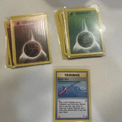 Pokemon Tcg Neo Genesis Lot (14) Grass Energy (8) Fighting & Super Rod - Image 2