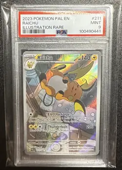 2023 POKEMON PAL EN-PALDEA EVOLVED ILLUSTRATION RARE #211 RAICHU PSA 9 - Image 1