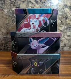 Brand New Pokemon TCG V Heroes Tin Set Sylveon, Umbreon & Espeon Eeveelutions - Image 2
