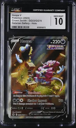 CGC 10 Pokemon TCG 2023 Crown Zenith #GG53/GG70 Hoopa V Galarian Gallery Holo - Image 1