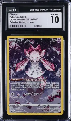 2023 POKEMON CROWN ZENITH, GALARIAN GALLERY - HOLO DIANCIE CGC 10 GEM MINT - Image 1