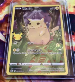 Pokemon Pikachu 005/025 Celebrations Holo Rare Base Set Art NM A2 - Image 1