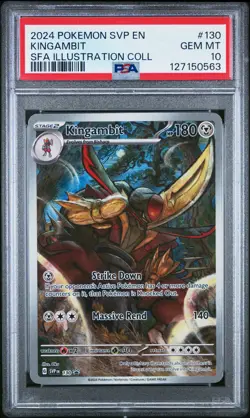 2024 POKEMON SVP EN-SV BLACK STAR PROMO #130 KINGAMBIT PSA 10 - Image 1