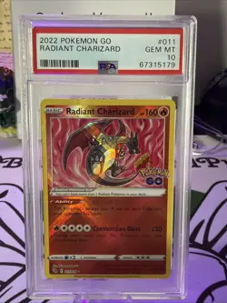 2022 POKEMON GO #011 RADIANT CHARIZARD PSA 10 #011 - Image 1