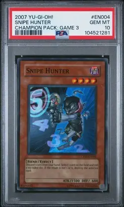 Snipe Hunter CP03-EN004 YuGiOh Champion Pack: Game Three - PSA 10 GEM MINT - Image 2