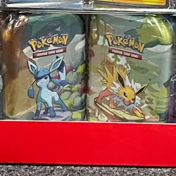 Pokemon Prismatic Evolutions Costco 8 Mini-Tin Bundle w/Promo Cards, Box Torn - Image 3