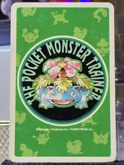 Professor Oak Joker Japanese Pokemon Venusaur Green Poker Cards [LP] - Image 3