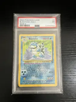 POKEMON CARD 2000 BLASTOISE HOLO 2/130 BASE SET 2 PSA 1 POOR - Image 3