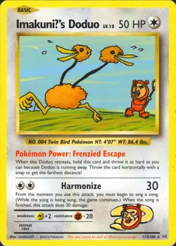 ImakuniU's Doduo 112/108 Secret Rare XY Evolutions Lightly Played Pokemon Card - Image 1